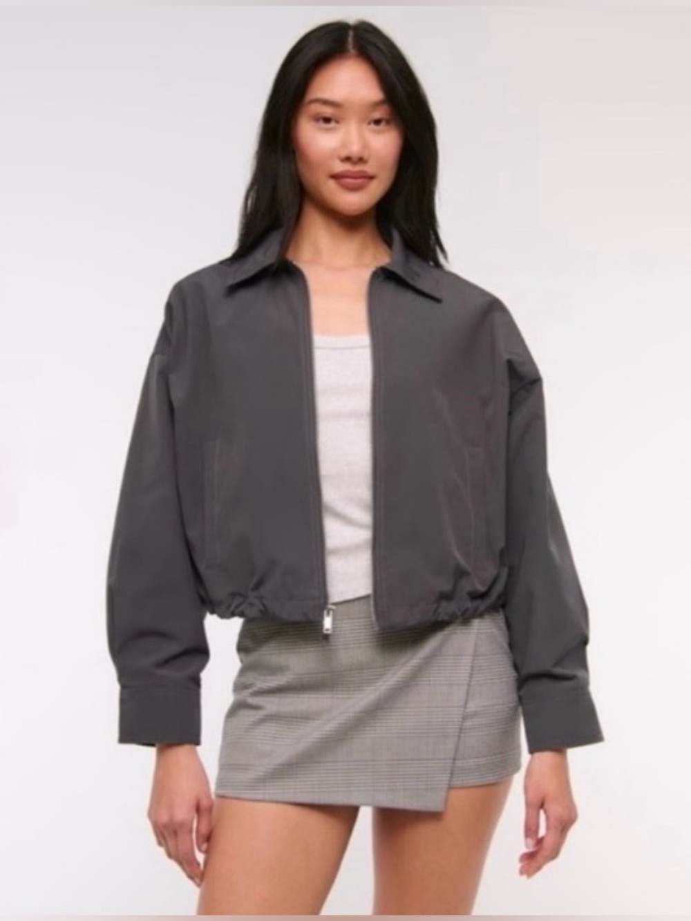 NWT Abercrombie & Fitch Women’s Cinched Double Zip Jacket